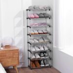 Stackable Small Shoe Rack, Entryway, Hallway and Closet Space Saving Storage and Organization (3-Tier, Black) - Image 8