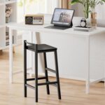 Furologee Adjustable Barstools, Bar Stools Set of 2, 24" Counter Height Stools, Modern Bar Stool with Footrest, Bar Chairs for Bar, Kitchen lsland, Dining Room, Black - Image 8