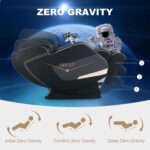 4D Massage Chair Full Body|Zero Gravity Shiatsu Massage Chairs Recliner with Heated SL Track Bluetooth Speaker Airbag Yoga Stretch, Foot Roller (Black) - Image 7