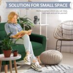 Shintenchi Small Modern Loveseat Couch Sofa, Mid Century Fabric Upholstered 2-Seat Sofa Couch Love Seats Furniture for Small Space,Living Room,Studio,Apartment with 2 Pillows,Green - Image 5