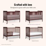 Dream On Me Carson Classic 3-in-1 Convertible Full-Size Baby Crib in Espresso, GreenGuard Gold & JPMA, 4 Mattress Heights, Converts to Day & Toddler Bed, Locking Wheels, Classic Nursery Design - Image 7