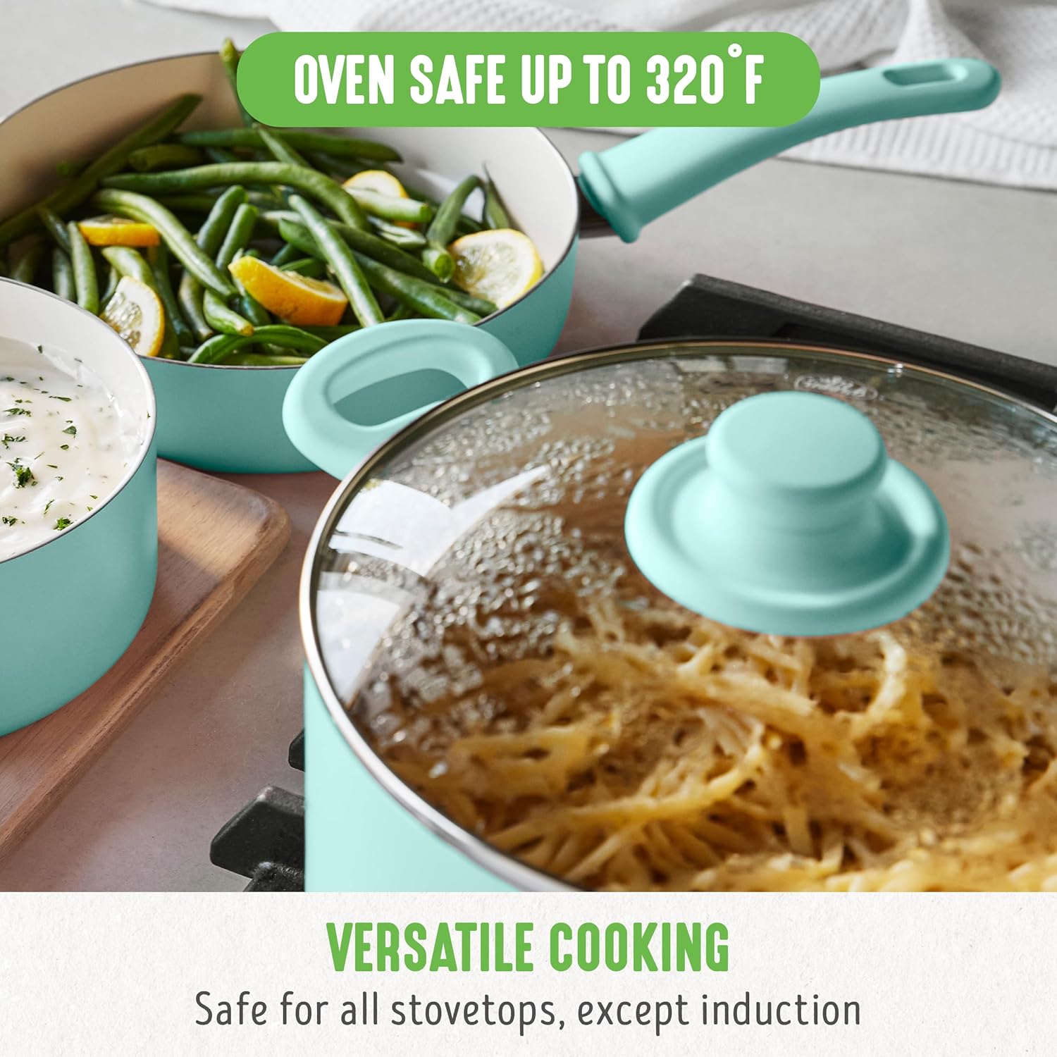 81-DEaUMUL._AC_SL1500_.jpg GreenLife 6QT Nonstick Stockpot with Straining Lid, Soft Grip, PFAS-Free Ceramic, Pour Spout, Multipurpose Cooking Pot, Sauces & Soups, Milk Pan, Stay-Cool Handles, Dishwasher & Oven Safe, Turquoise - Image 9