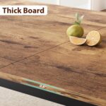 GarveeHome Industrial Dining Table for 6-8 People, 78.7 in Long Kitchen Table with Sturdy Metal Frame & Rustic Brown Finish - Seats 6 Rectangular Counter for Dinner, Easy to Install(Only Table) - Image 9