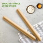 11.5-inch Wooden Rolling Pin for Baking, French Wood Rolling Pin Wood Kitchen Dough Roller for Fondant, Pizza, Pie, Cookie and Pastry - Image 6