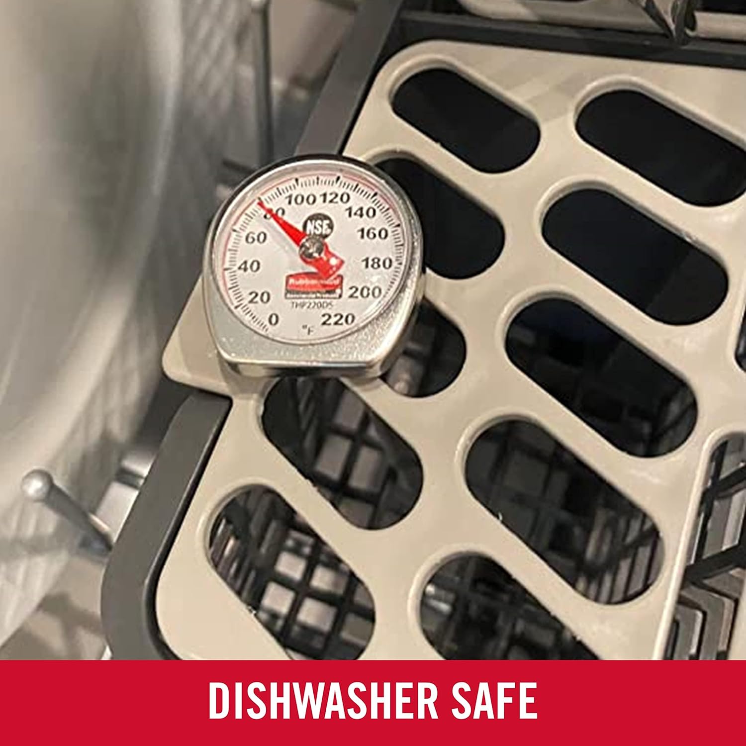 812zMGConsL._SL1500_.jpg Rubbermaid Commercial Products Food/Meat Instant Read Thermometer, Pocket Size, Dishwasher Safe, Red, For Meat/Food Cooking and Grilling/Oven - Image 5