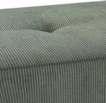 Entryway Bench - Green Bench for Bedroom, Modern Ottoman End of Bed, Corduroy Padded Benches for Living Room, Foyer, Mudroom, Hallway - 39" L x 14" W x 17" H - Image 8