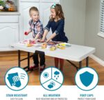 LIFETIME 80387 4-Foot Commercial Adjustable Folding Table, Almond - Image 8