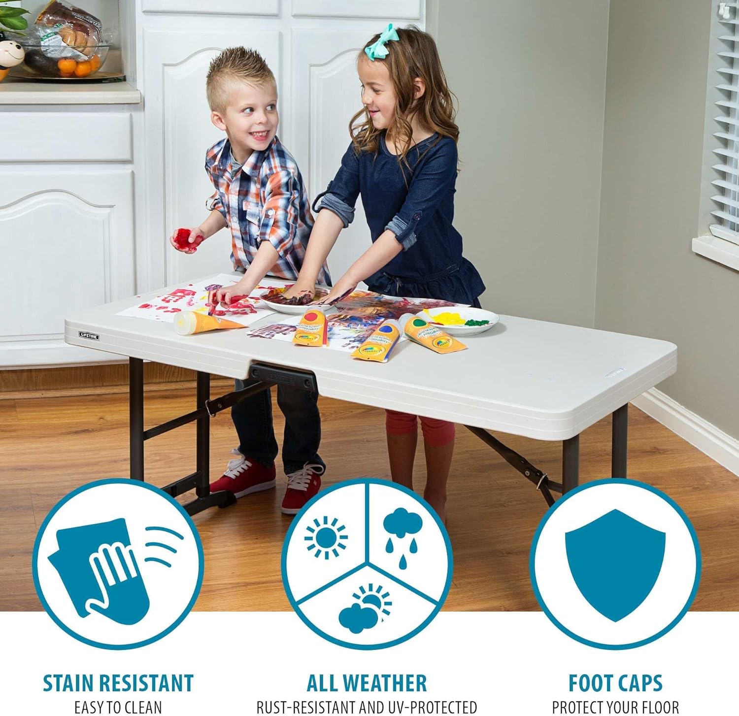 813g3FAI9fL._AC_SL1500_.jpg LIFETIME 80387 4-Foot Commercial Adjustable Folding Table, Almond - Image 8