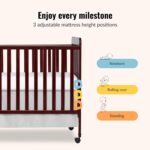 Dream On Me Carson Classic 3-in-1 Convertible Full-Size Baby Crib in Espresso, GreenGuard Gold & JPMA, 4 Mattress Heights, Converts to Day & Toddler Bed, Locking Wheels, Classic Nursery Design - Image 6