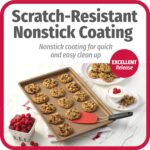 GoodCook BestBake Nonstick Textured Carbon Steel Cookie Sheet, 11" x 17", Large Baking Sheet, Even Heating, Scratch-Resistant, Non-Toxic, Durable, Ideal for Baking and Sheet Pan Dinners - Image 4