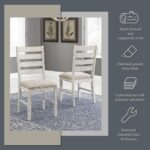 Signature Design by Ashley Skempton Modern Farmhouse Dining Room Chair, 2 Count, Whitewash - Image 8