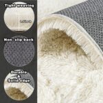 5x7ft Fluffy Fuzzy Area Rug for Living Room Bedroom, Ultra Soft Rugs for Living Room, Modern Shaggy Carpets Rug for Boys Girls Dorm Nursery Home Decor Aesthetic, Upgrade Non-Slip Durable, Cream White - Image 6