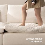 110.2" Cloud Couch Oversized Modular Sectional Sofa, 3 Seater with Ottoman Modern Sofa True Relax Comfy, Wide & Deep Seat Couches with Metal Frame, Furniture Sets for Living Room, White - Image 8