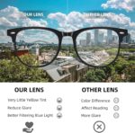 Okany Blue Light Blocking Glasses for Women Men Woman Black Computer Screen Filter Gaming Glasses Womens Mens 99.9% Blue Light Blocker Round Fashion Eye Glasses - Image 4