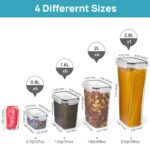 Vtopmart Airtight Food Storage Containers Set with Lids, 15pcs BPA Free Plastic Dry Food Canisters for Kitchen Pantry Organization and Storage, Dishwasher safe,Include 24 Labels, Black - Image 3
