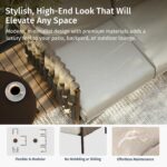 EAST OAK Life Chatter Outdoor Patio Furniture | Outdoor Sofa 3 Seats with Waterproof Thick Cushions | Deep Seating Modern Patio Sofa for Garden, Porch, Balcony & Backyard | Chestnut & Apricot - Image 5