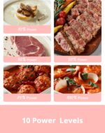 COMFEE CMO-C20M1WH Retro Microwave with 11 power levels, Fast Multi-stage Cooking, Turntable Reset Function Kitchen Timer, Speedy Cooking, Weight/Time Defrost, Memory function, Children Lock, 700W - Image 6