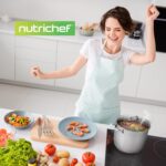 NutriChef 15-Quart Stainless Steel Stock Pot with Tempered Glass Lid - Induction Compatible Large Stockpot, Ideal for Stews & Soups, Dishwasher Safe - NCSP16 - Image 8