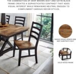 Signature Design by Ashley Wildenauer Rustic Armless Dining Chair, Set of 2, Black & Light Brown - Image 6