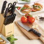 Farberware 22-Piece Never Needs Sharpening Triple Rivet High-Carbon Stainless Steel Knife Block and Kitchen Tool Set, Black, Durable ANDPrecision Cutlery - Image 8