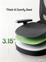 Marsail Ergonomic Office Chair with Adjustable Lumbar Support & 2D Headrest, Breathable Mesh Desk Chair with Adjustable Arms, Swivel Rolling Task Chair for Home Office, Black - Image 5