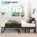 14 Inch Queen Bed Frame Heavy Duty Steel Slat Support Metal Platform Bed Frame Queen Size No Box Spring Needed, Easy Assembly, Black - Image 4