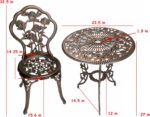 Oakland Living 3-Piece Rose Bistro Set with 23.5-Inch Cast aluminum Top Table - Image 3