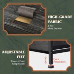 WLIVE Dresser for Bedroom with 5 Drawers, Wide Chest of Drawers, Fabric Dresser, Storage Organizer Unit with Fabric Bins for Closet, Living Room, Hallway, Charcoal Black Wood Grain Print - Image 6