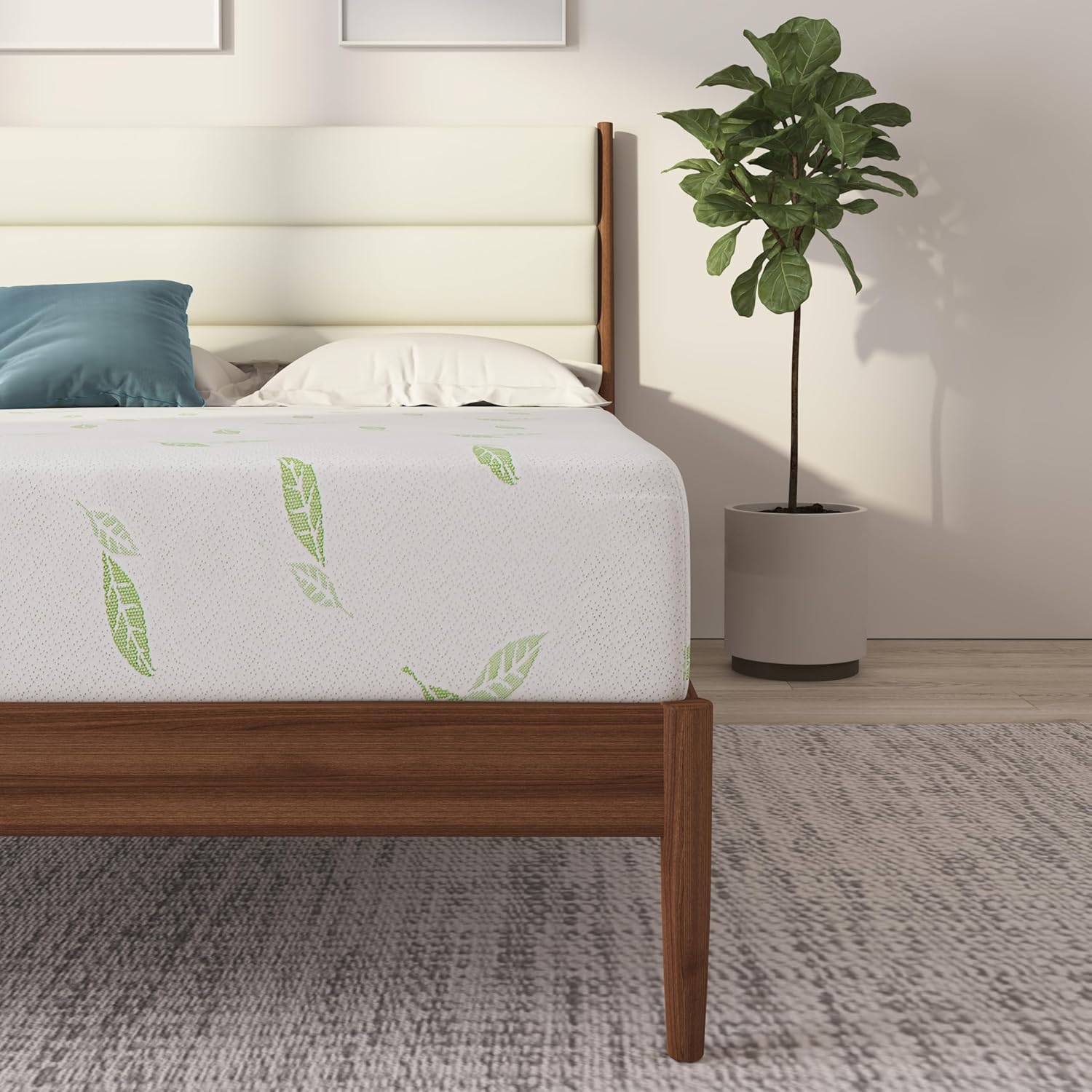 81VdWTfoSbL._AC_SL1500_.jpg NapQueen Twin Size, 6 Inch Anula Green Tea Infused Memory Foam Mattress, Bed in a Box, CertiPUR-US Certified - Image 13