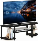 Furinno Turn-S-Tube Wide TV Entertainment Center, Espresso/Black - Image 2