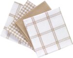 T-Fal Premium Waffle Dish Cloths: Highly Absorbent, Super Soft Long Lasting - 100% Cotton, 12"x13" Flat Waffle Dish Towel for Cleaning & Drying Dishes, (4-Pack), Sand - Image 3