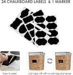 Vtopmart Airtight Food Storage Containers Set with Lids, 15pcs BPA Free Plastic Dry Food Canisters for Kitchen Pantry Organization and Storage, Dishwasher safe,Include 24 Labels, Black - Image 9