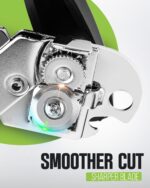 Multifunctional Can Opener Manual, Durable Heavy Duty Handheld Strong Can Opener with Smooth Cutting Edge, Friendly Kitchen Essentials Tool for Seniors, Camping and Bottle Opening-Black - Image 7