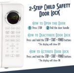 Nostalgia Retro Microwave Oven - 0.7 Cu Ft, 700-Watt Countertop Size with Glass Turntable, Child Safety Lock, 8 Auto-Cook Programs, Digital Clock - White - Image 8