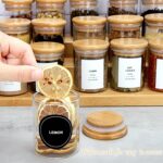 4OZ Glass Spice Jars with Bamboo Lids and 315 Labels, 32 Pcs Clear Food Storage Containers for Kitchen Sugar Salt Coffee Tea Beans - Image 8