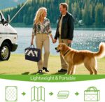 Smiry Waterproof Outdoor Rug 5x8 ft, Reversible Plastic Straw Patio Camping Rugs, Outdoor Indoor RV Mat Carpet for Patio, Outside Entry, Backyard, Deck, Bench, Picnic, Camper, Black & Beige - Image 6