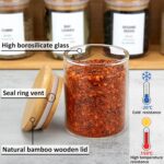 4OZ Glass Spice Jars with Bamboo Lids and 315 Labels, 32 Pcs Clear Food Storage Containers for Kitchen Sugar Salt Coffee Tea Beans - Image 6