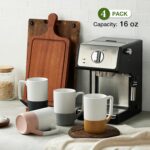 Large Ceramic Coffee Mug Set of 4, 16 oz Tea Cups with Handle, Porcelain Mug for Latte, Hot Tea, Cappuccino, Milk, Cocoa, Microwave & Dishwasher Safe Cups for Men Women Mug Lovers, Housewarming Gift - Image 4