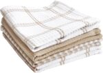 T-Fal Premium Waffle Dish Cloths: Highly Absorbent, Super Soft Long Lasting - 100% Cotton, 12"x13" Flat Waffle Dish Towel for Cleaning & Drying Dishes, (4-Pack), Sand - Image 2