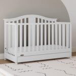 Graco Solano 4-in-1 Convertible Crib with Drawer Combo (White) – GREENGUARD Gold Certified, Includes Full-Size Nursery Storage Drawer, Converts to Toddler Bed and Full-Size Bed - Image 3