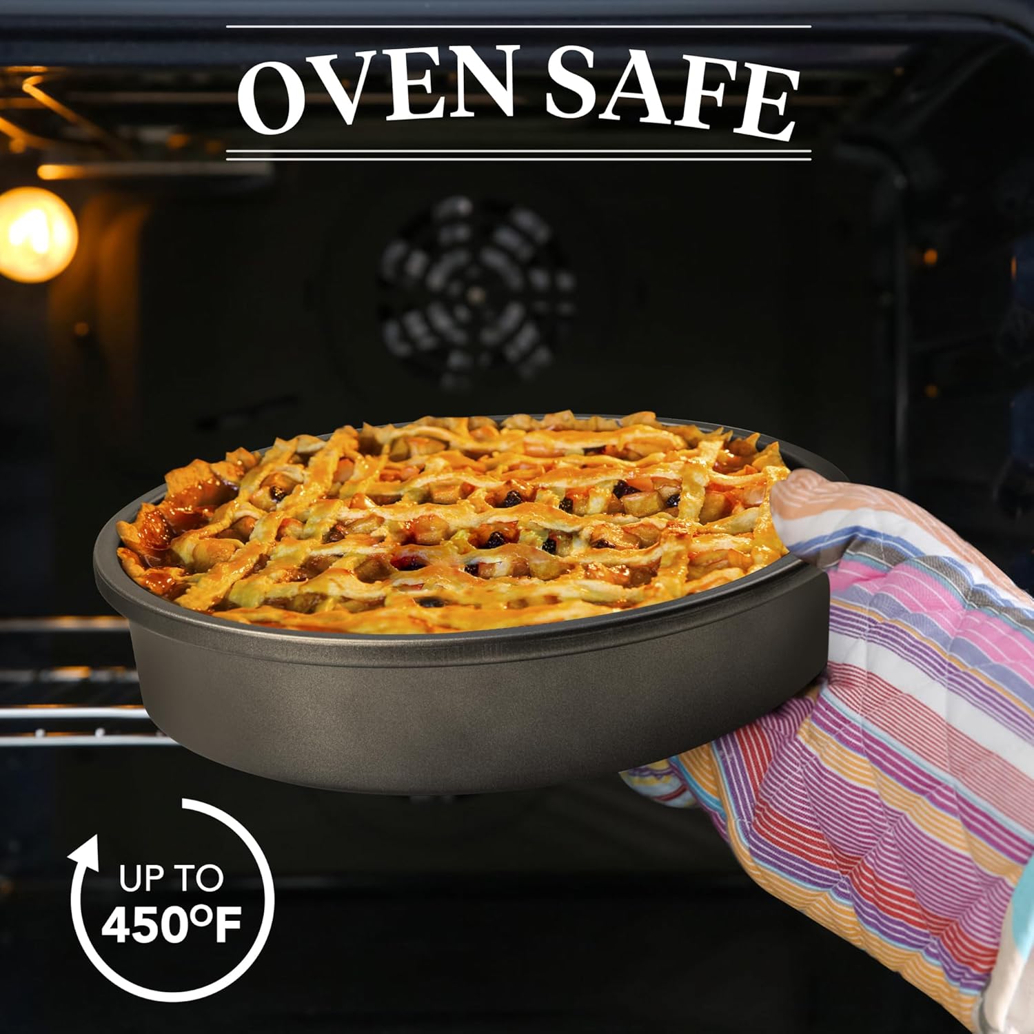 81lJ8BXeahL._AC_SL1500_.jpg Tiawudi 9" Round Cake Pan Set of 2, 0.8mm Thick Heavy Duty Bakeware for Tiered & Layered Cakes, Nonstick Baking Pan with Diamond Texture for Even Heating, Cake Mold - Image 7