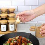 4OZ Glass Spice Jars with Bamboo Lids and 315 Labels, 32 Pcs Clear Food Storage Containers for Kitchen Sugar Salt Coffee Tea Beans - Image 4