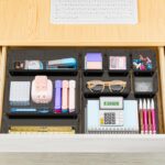 25 PCS Plastic Drawer Organizer Set, 4-Size Versatile Organizer Trays & storage Bins for Makeup, Jewelry, and Gadgets in Bathroom, Bedroom and Office,Clear Black - Image 8