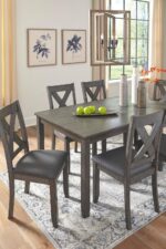 Signature Design by Ashley Caitbrook Rustic 7 Piece Dining Set, Include Table and 6 Chairs, Gray - Image 11