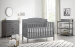 Oxford Baby North Bay 4-in-1 Convertible Baby Crib, Dove Gray, GreenGuard Gold Certified - Image 3