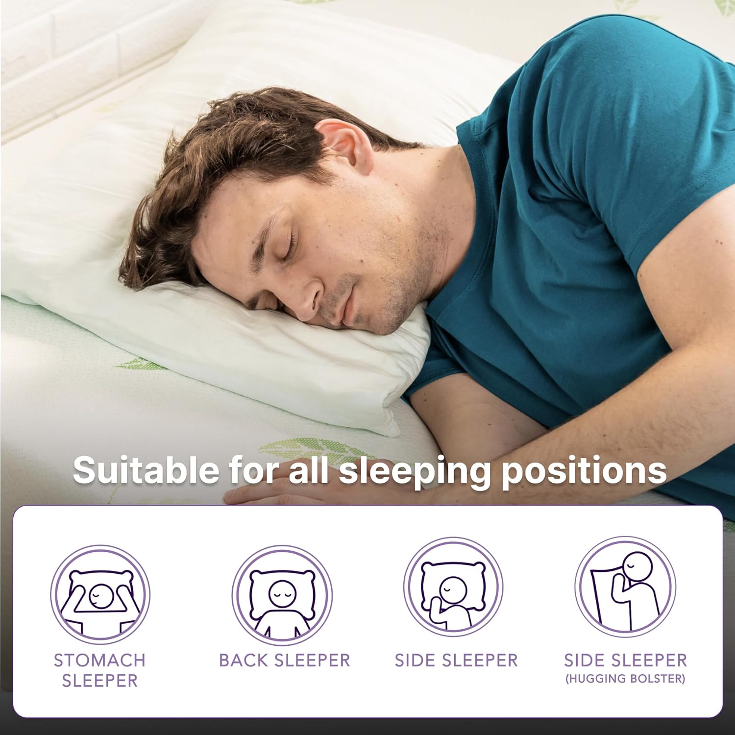 81sQj7EjkUL._AC_SL1500_.jpg NapQueen Twin Size, 6 Inch Anula Green Tea Infused Memory Foam Mattress, Bed in a Box, CertiPUR-US Certified - Image 6