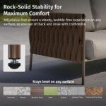 EAST OAK Life Chatter Outdoor Patio Furniture | Outdoor Sofa 3 Seats with Waterproof Thick Cushions | Deep Seating Modern Patio Sofa for Garden, Porch, Balcony & Backyard | Chestnut & Apricot - Image 6