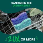 Scotch-Brite Scrub Dots Non-Scratch Scrub Sponge, Rinses Clean, for Washing Dishes and Cleaning Kitchen, 3 Scrub Sponges - Image 9