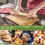 11.5-inch Wooden Rolling Pin for Baking, French Wood Rolling Pin Wood Kitchen Dough Roller for Fondant, Pizza, Pie, Cookie and Pastry - Image 4