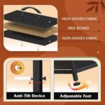 WLIVE Black TV Stand for 45, 50, 55 inch TV, Entertainment Center with LED Lights & Charging Station, TV Media Console Table with 8 Fabric Drawers and Open Shelves for Living Room, Hallway, Wood Top - Image 9